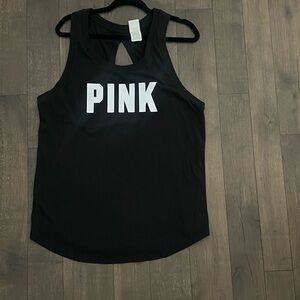 PINK Victoria's Secret Black Cut Out Sleeveless Tank